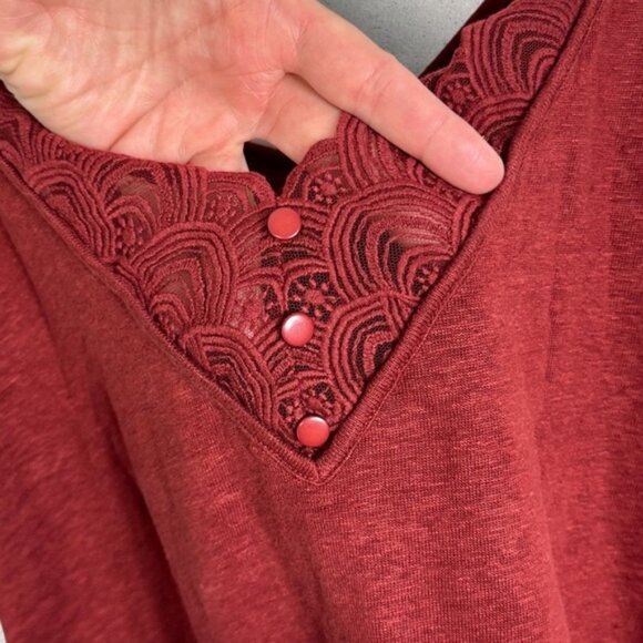 Sezane 100% Linen Elise Tank Top Lace Button Back Size XS French V-Neck Basic - Picture 5 of 11